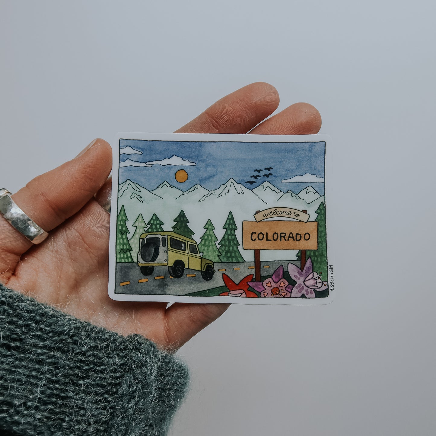 Jeep Colorado State Outline Vinyl Sticker