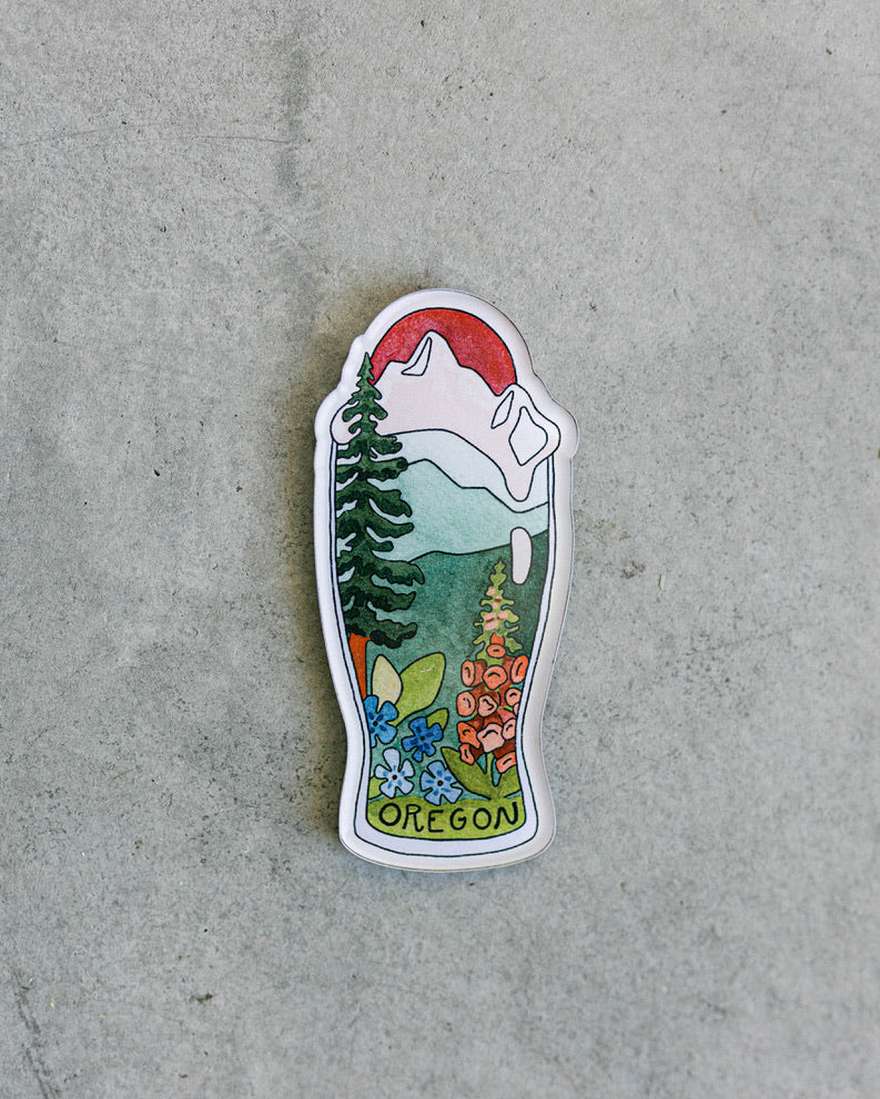 Oregon Pint Glass Magnet