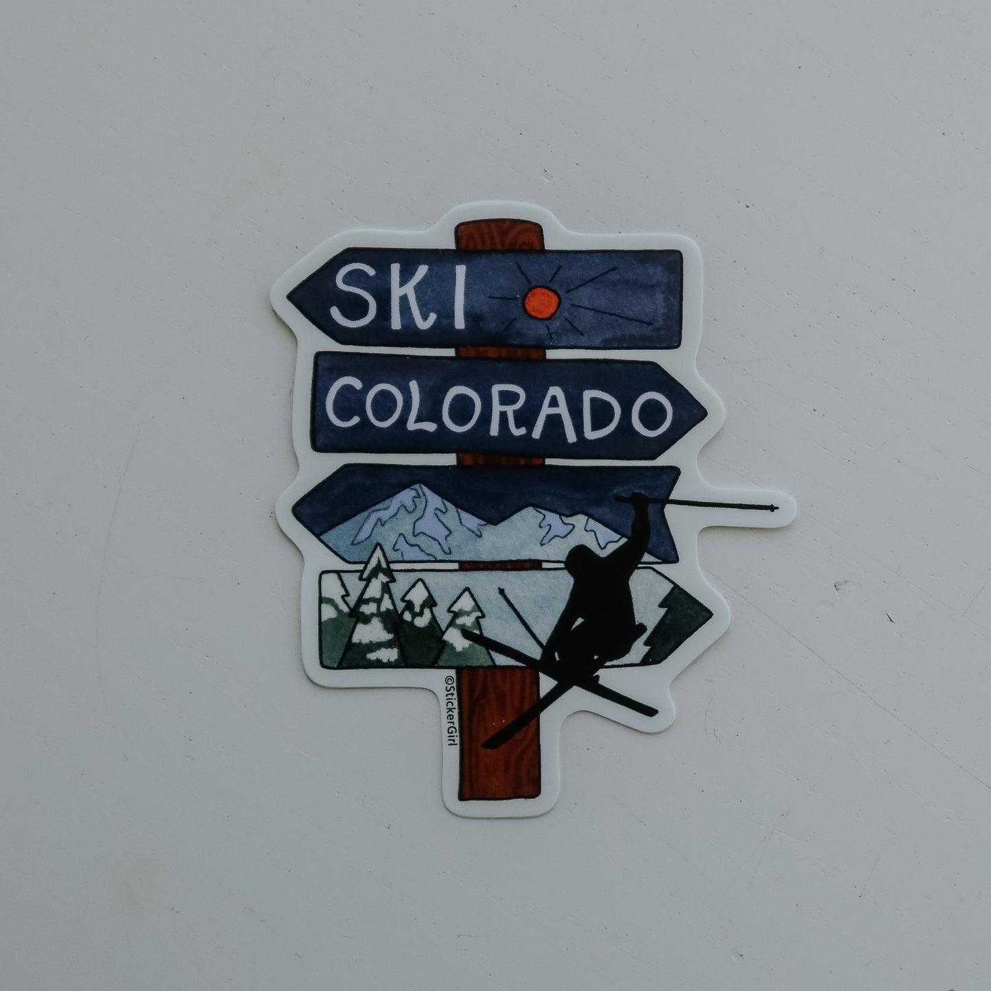 Trail Sign Ski Colorado Sticker