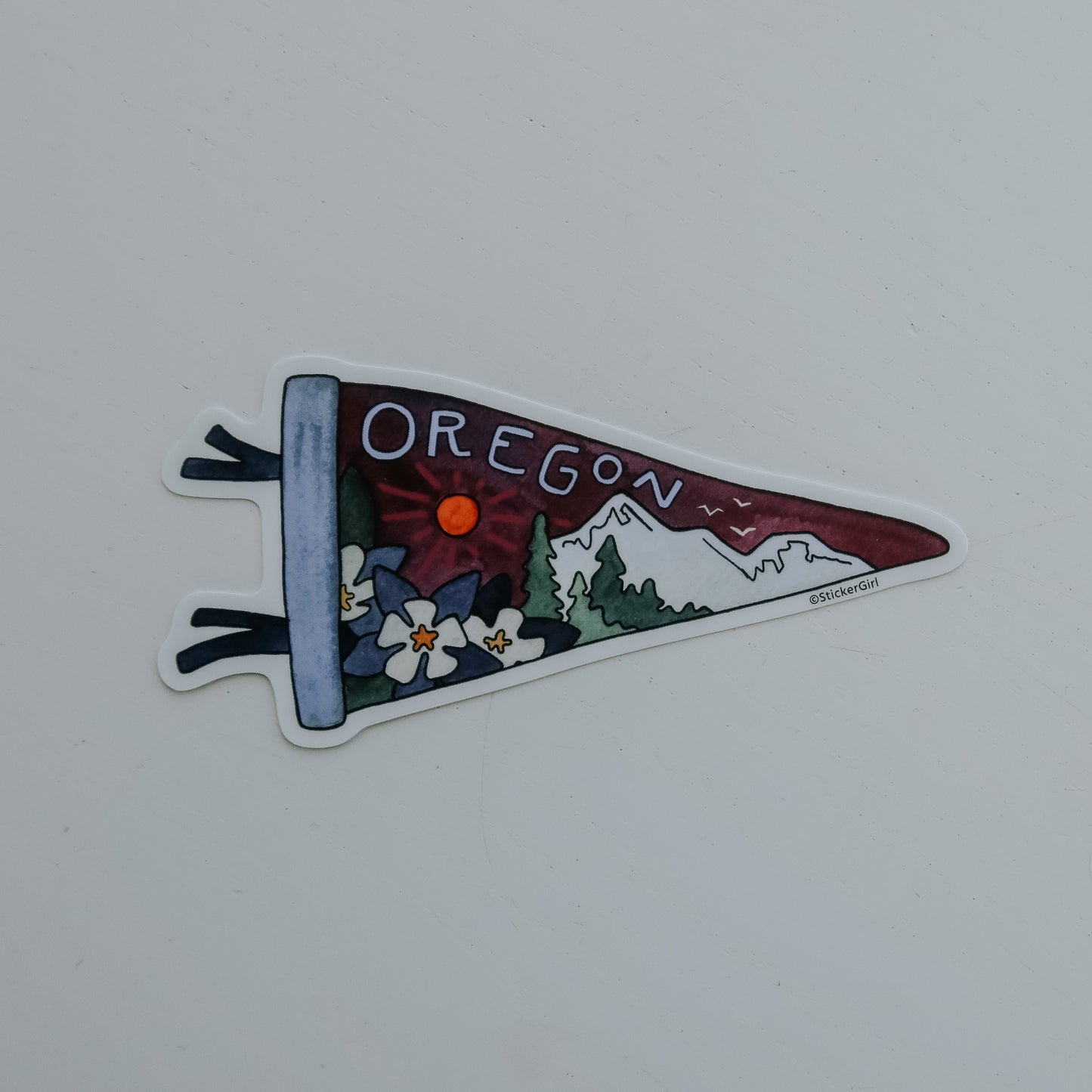 Oregon Purple Flag Sticker