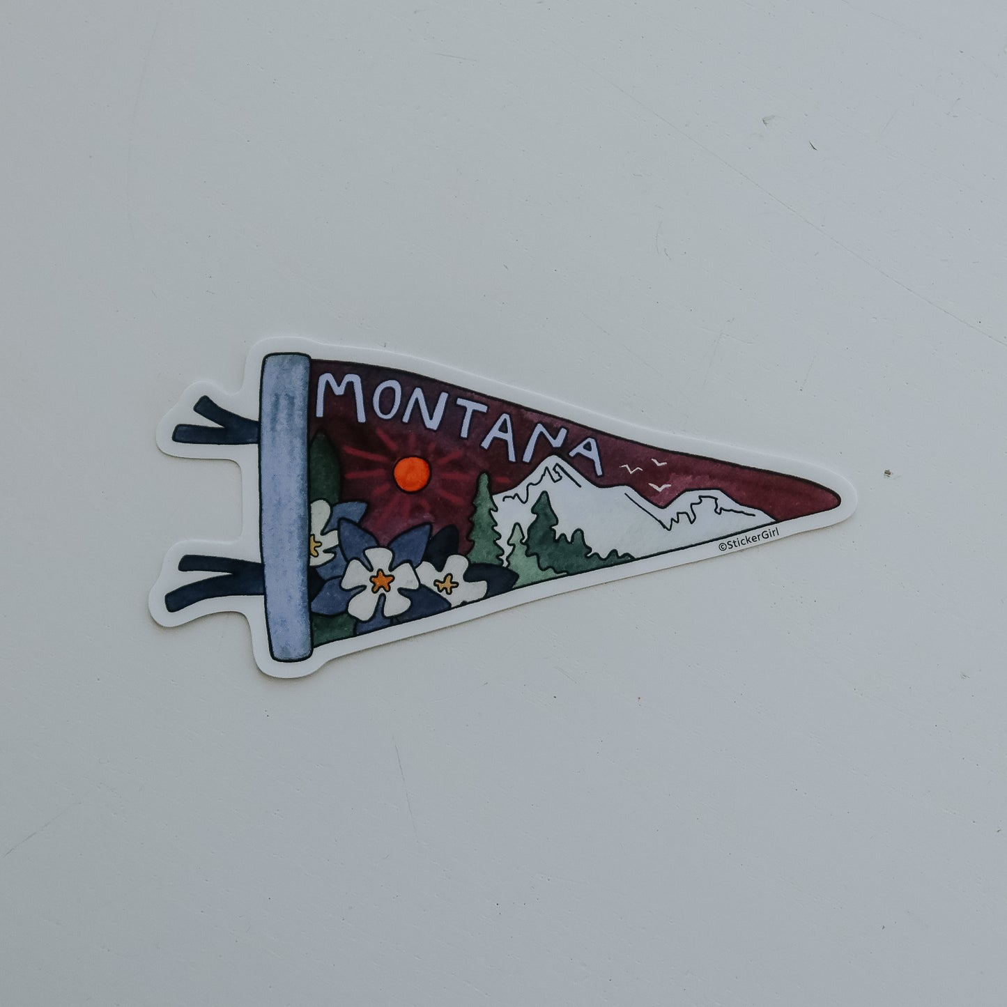 Montana Purple Flag Sticker