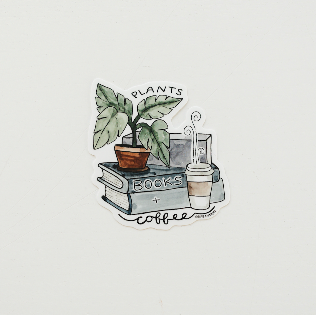 Plants, Books, + Coffee