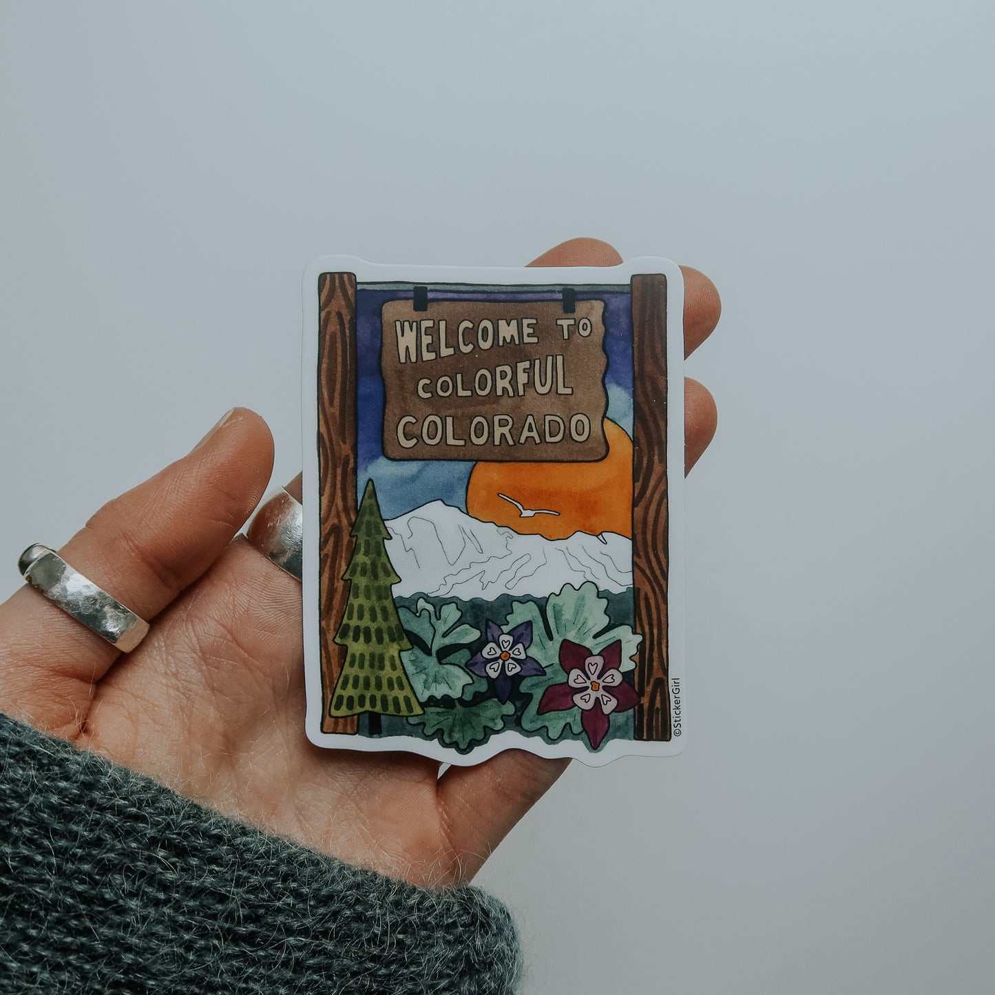 Colorful Colorado Sign Vinyl Sticker