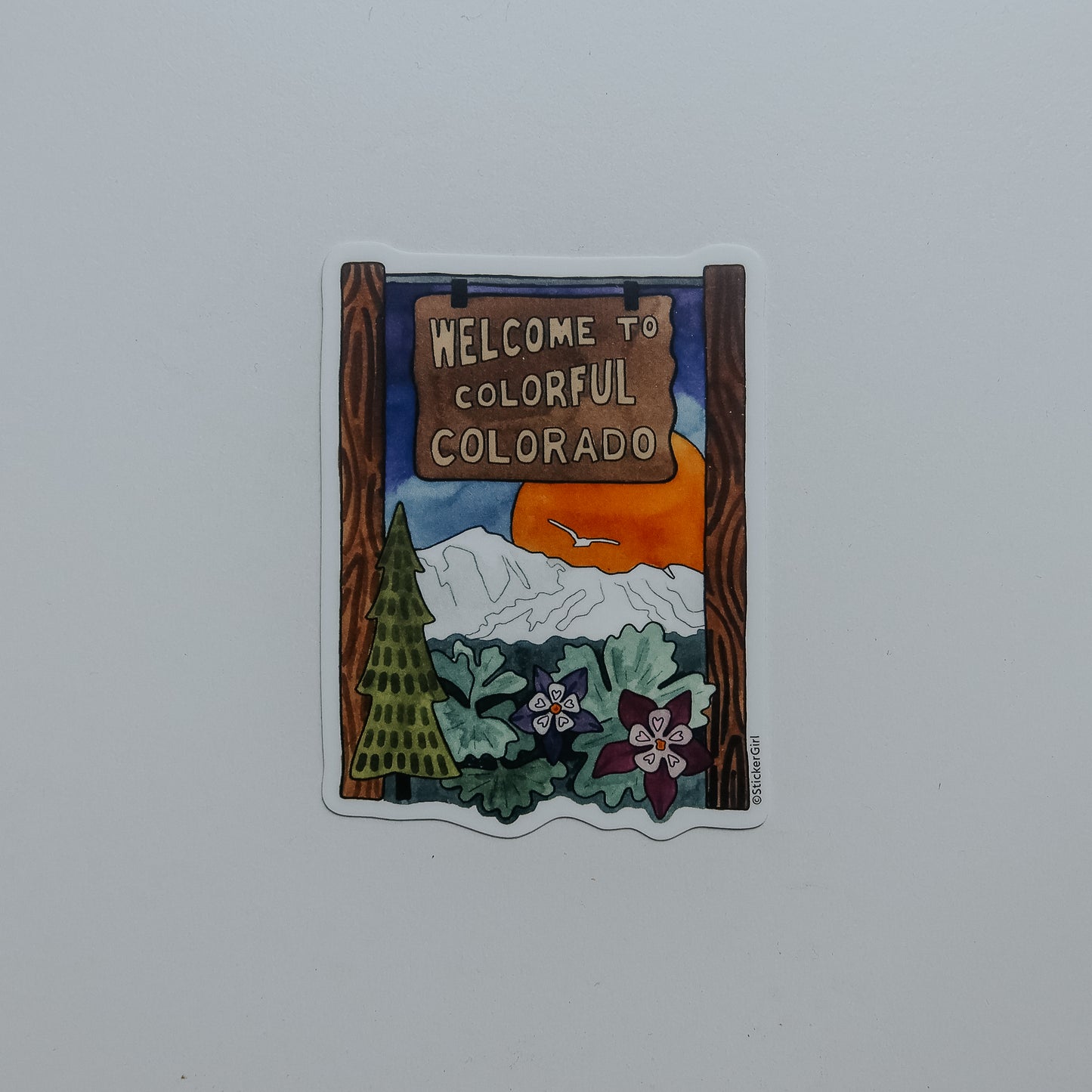 Colorful Colorado Sign Vinyl Sticker