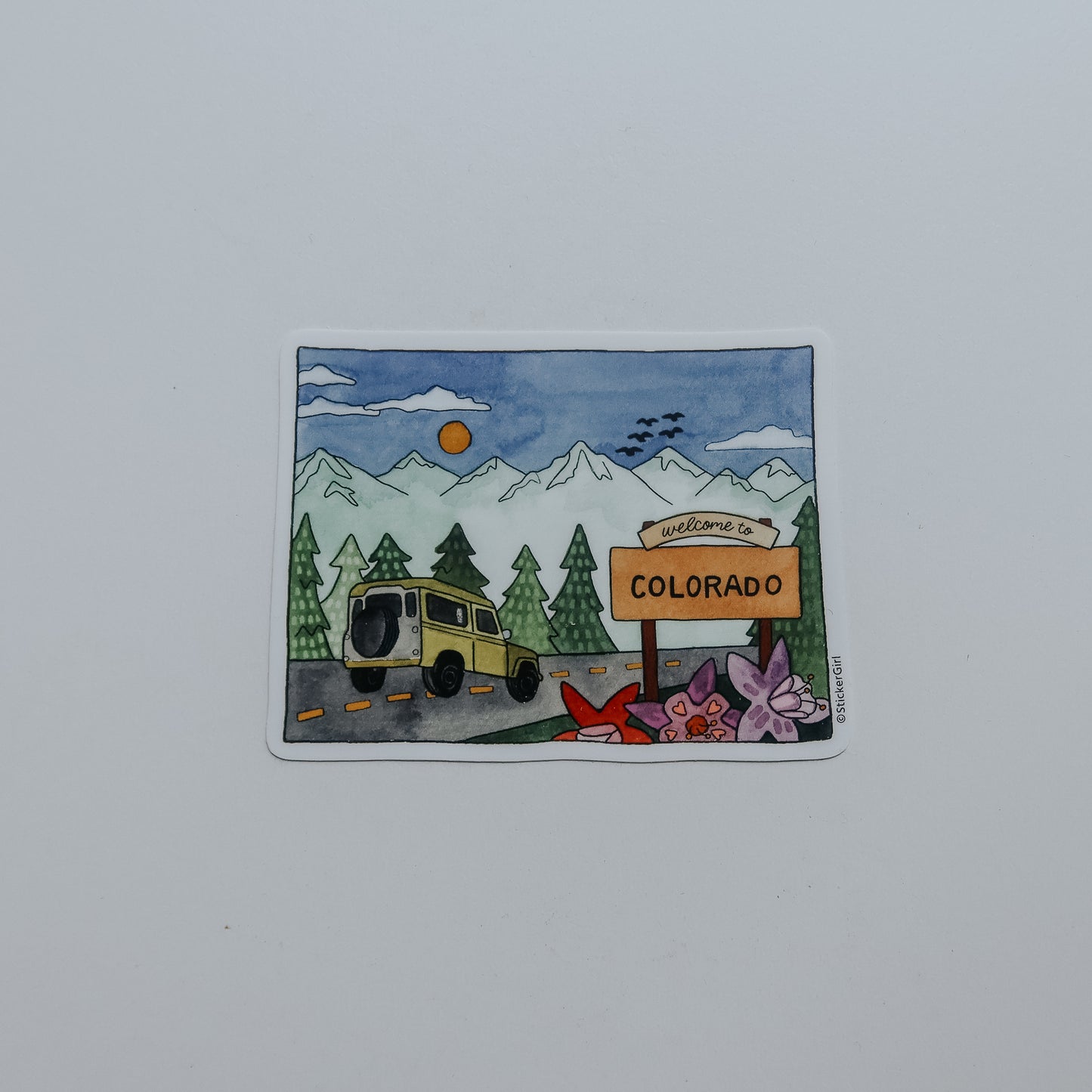 Jeep Colorado State Outline Vinyl Sticker