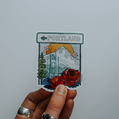 Portland Roses Vinyl Sticker