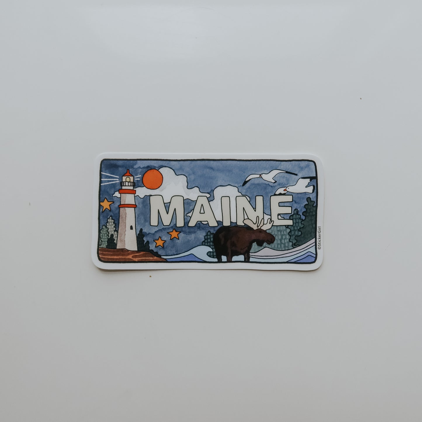 Maine License Plate Sticker