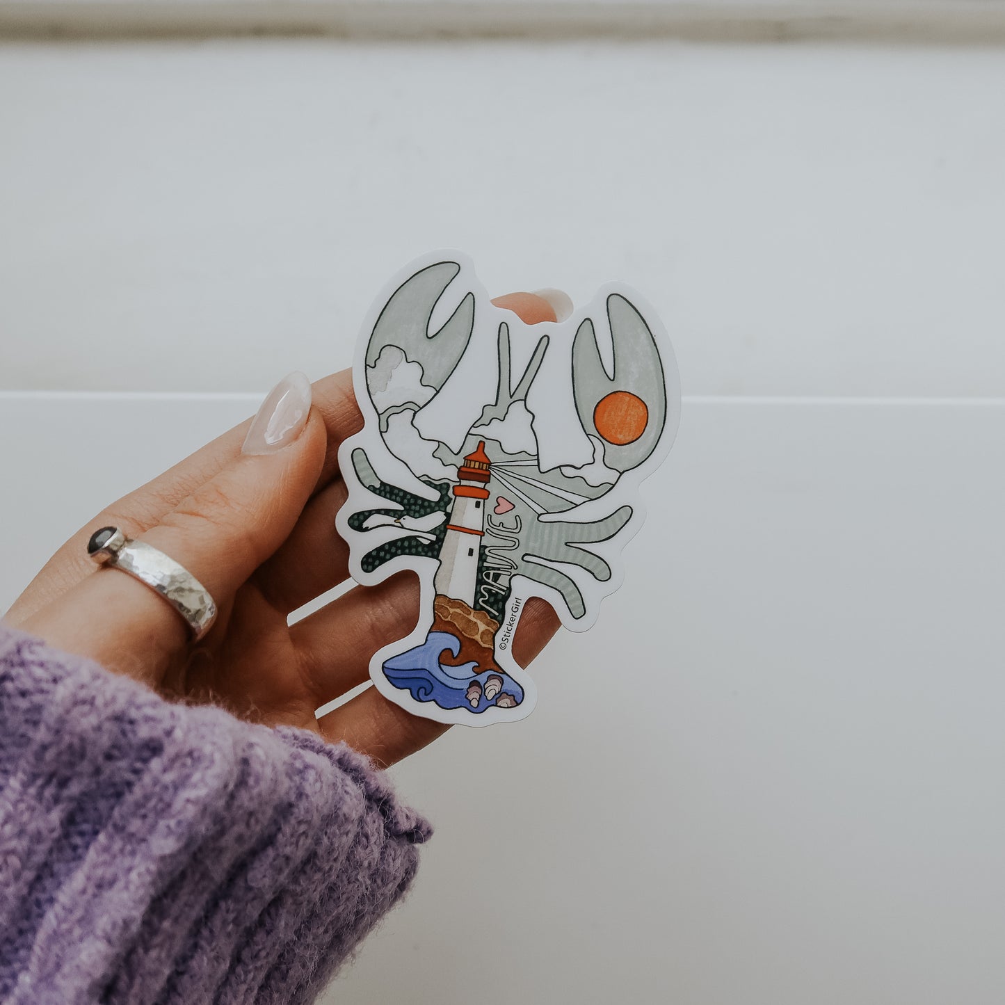 Maine Lobster Outline Sticker