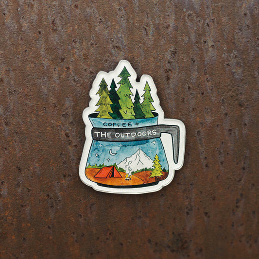 Coffee + Outdoors Magnet