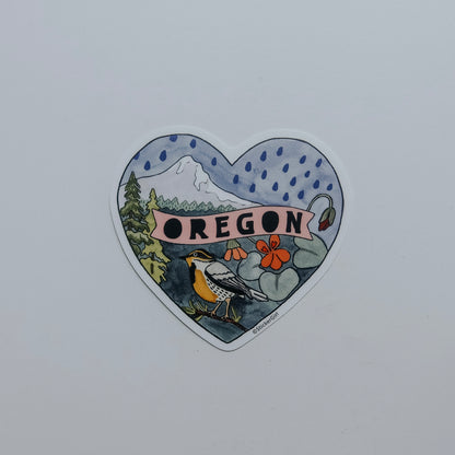 Oregon State Bird Heart Vinyl Sticker