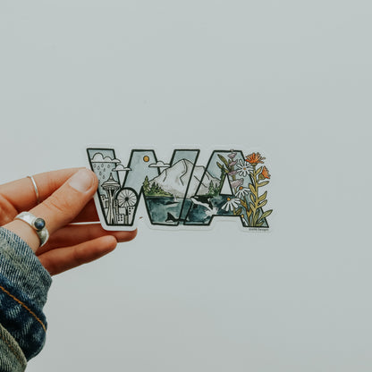 Washington Skyline Sticker