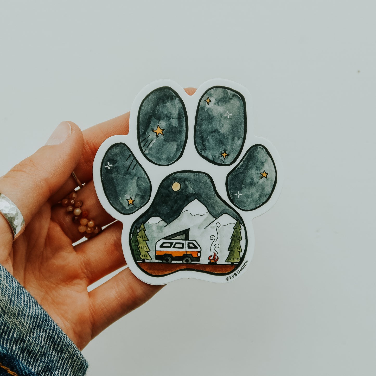 Night Dog Paw Sticker