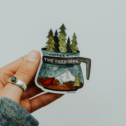 Coffee Outdoors Sticker