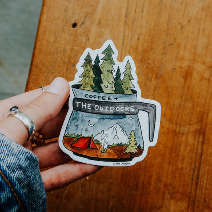 Coffee Outdoors Sticker