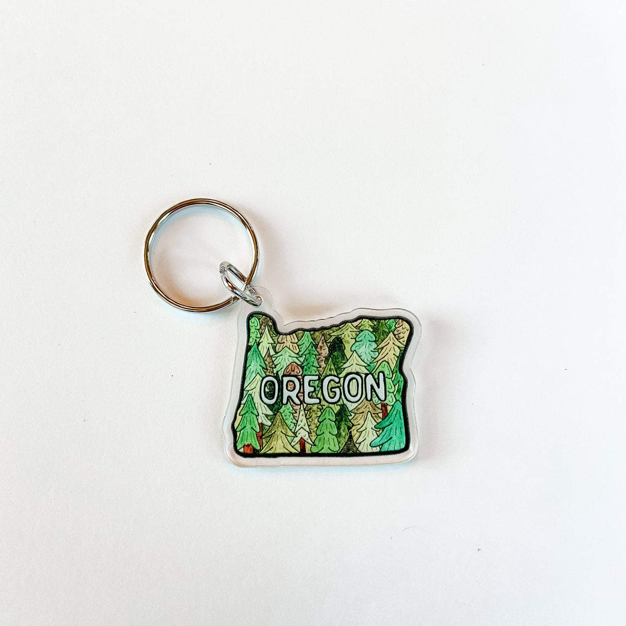 Oregon Trees Keychain