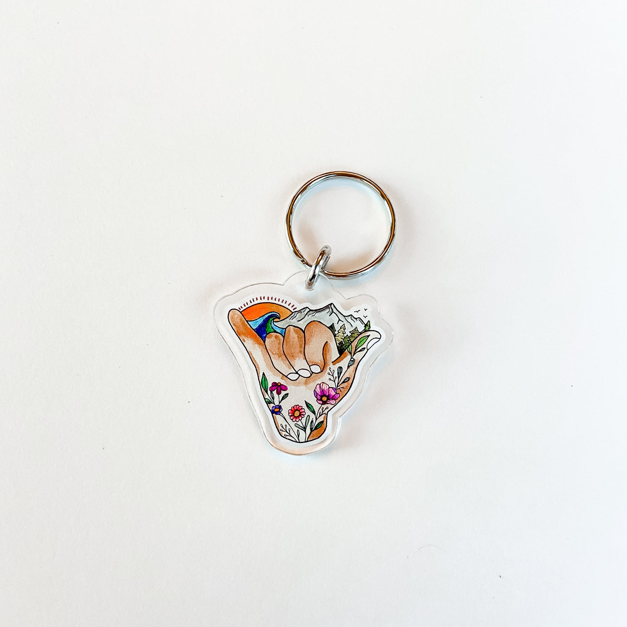 Mountain Shaka Keychain