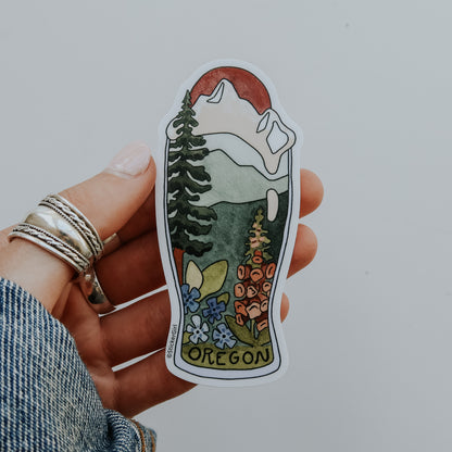 Oregon Pint Glass Sticker