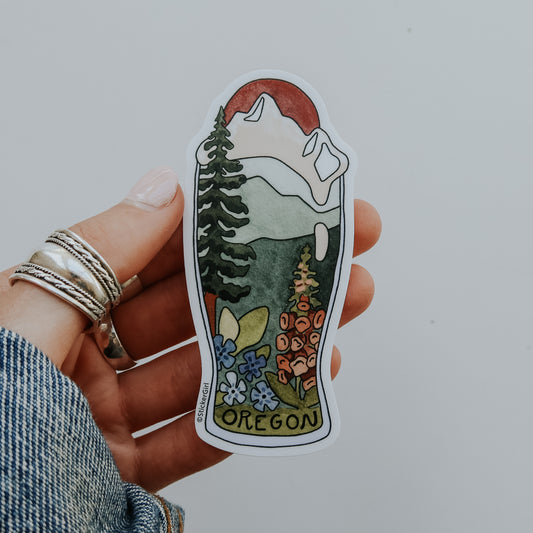 Oregon Pint Glass Sticker