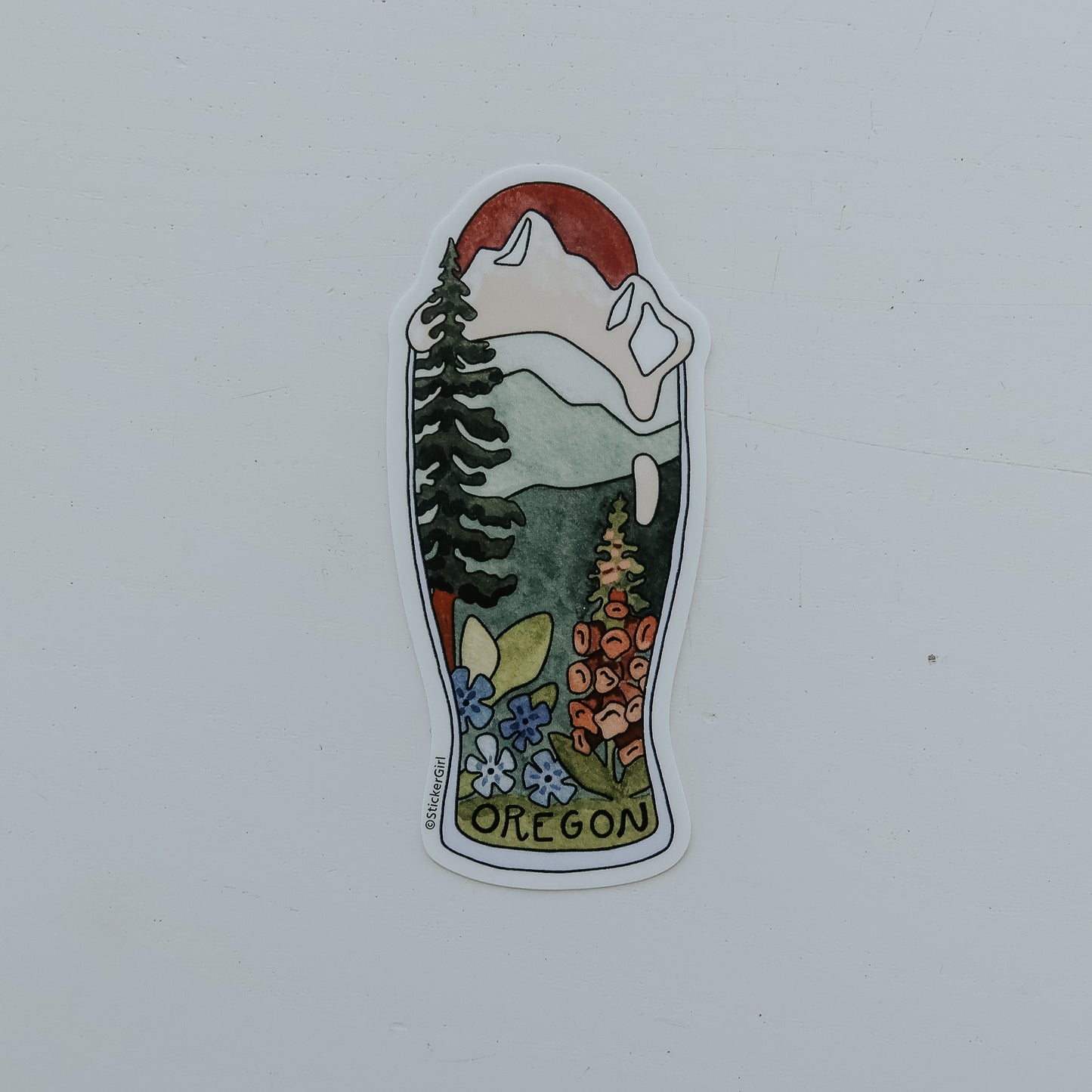 Oregon Pint Glass Sticker