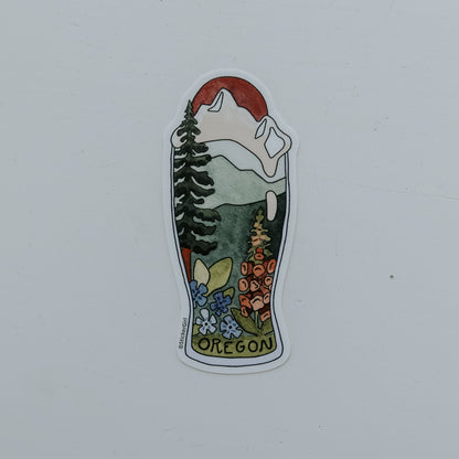 Oregon Pint Glass Sticker