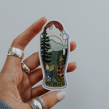 Colorado Pint Glass Sticker