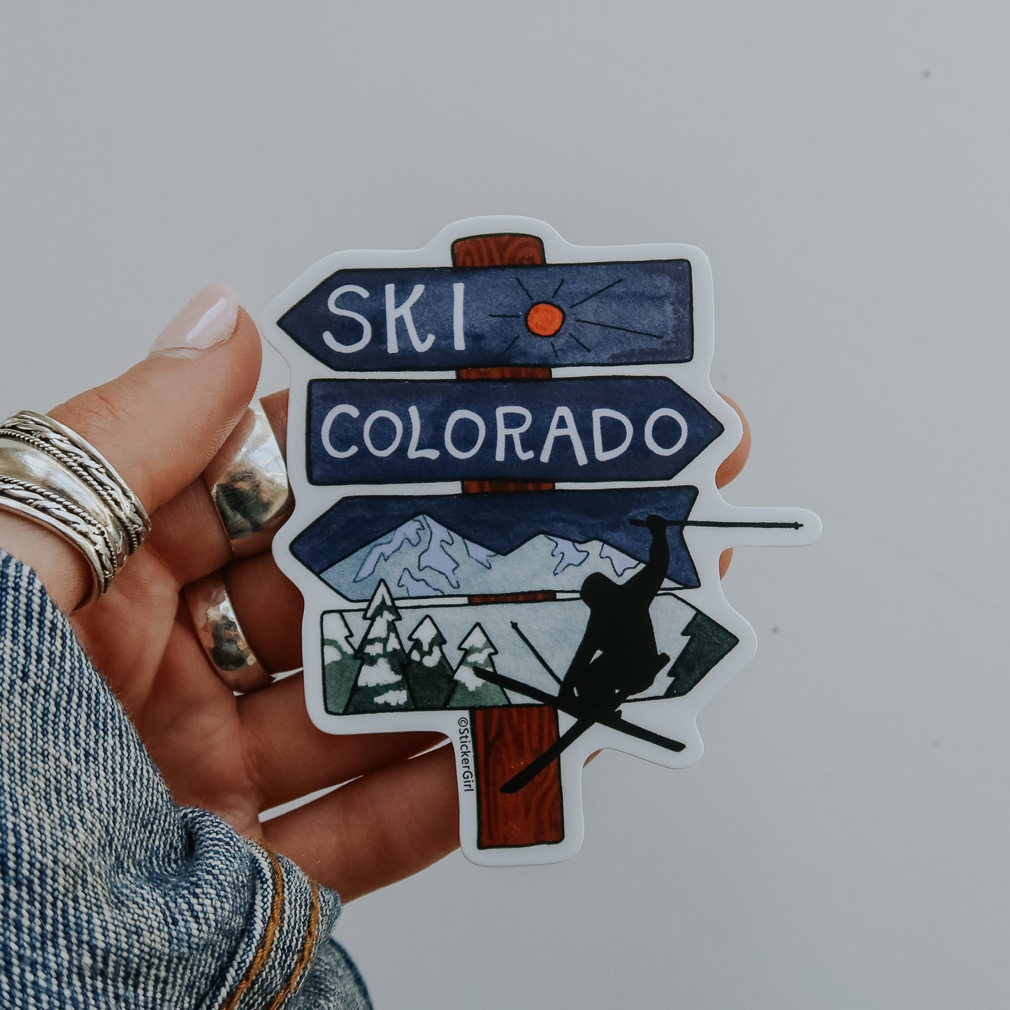 Trail Sign Ski Colorado Sticker