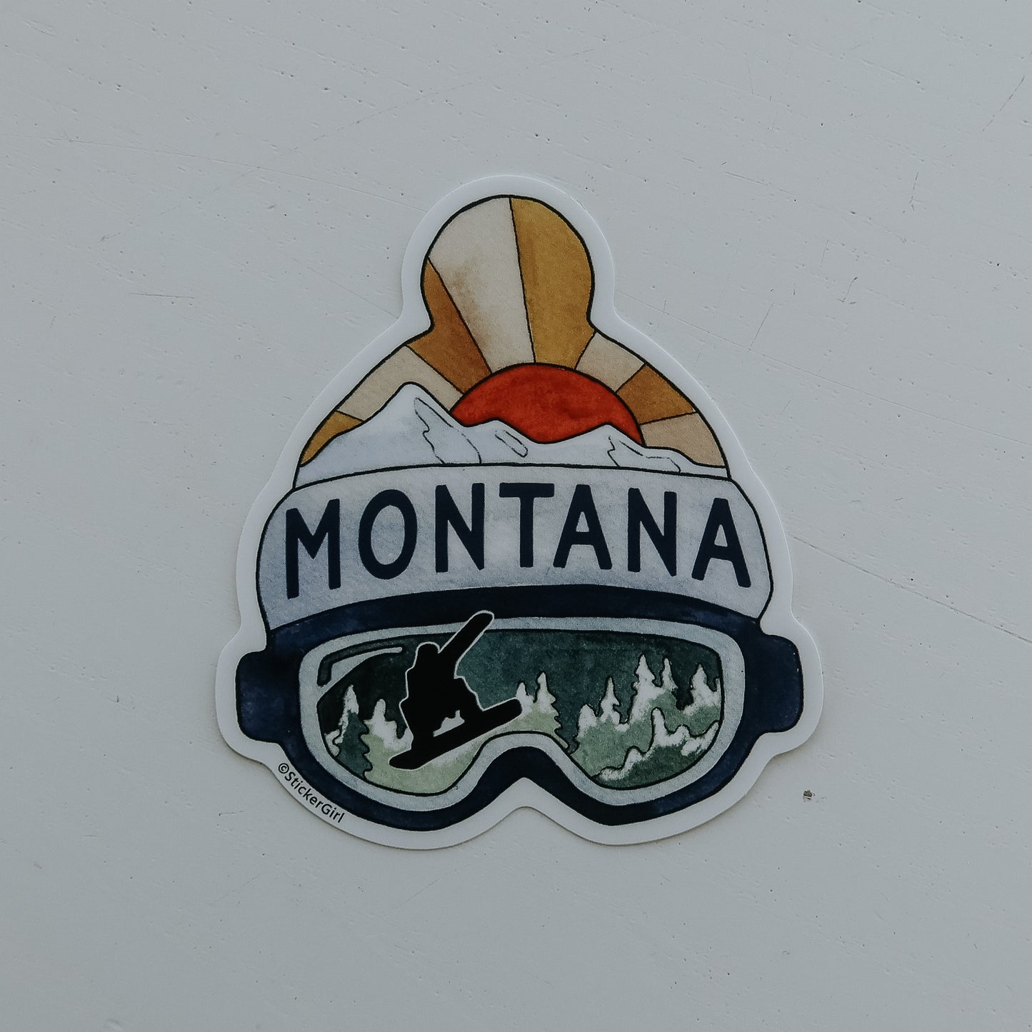 Montana Goggles and Hat Sticker