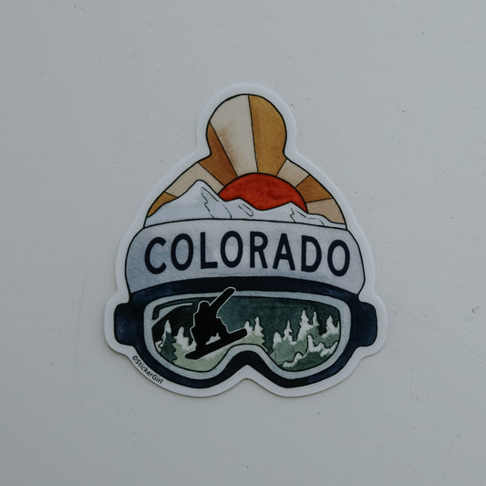Colorado Goggles and Hat Sticker
