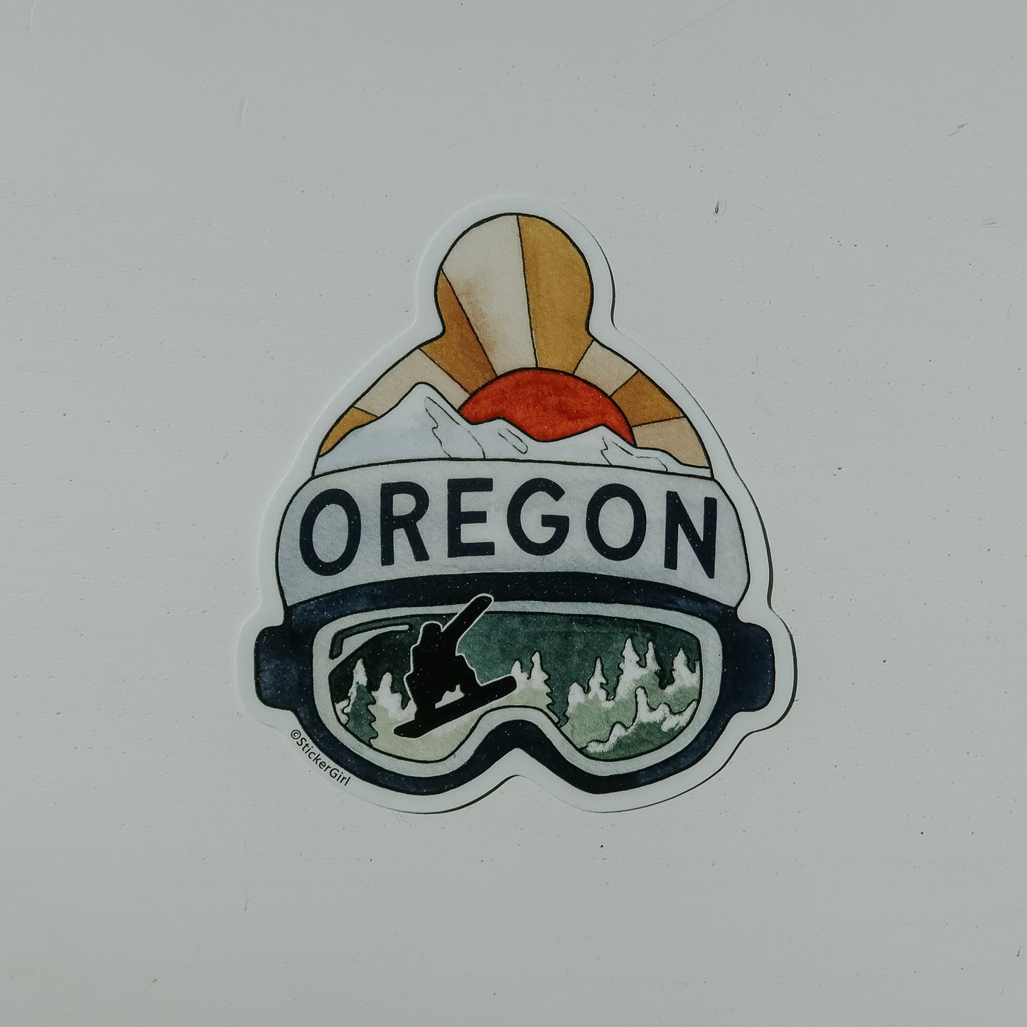 Oregon Goggles and Hat Sticker