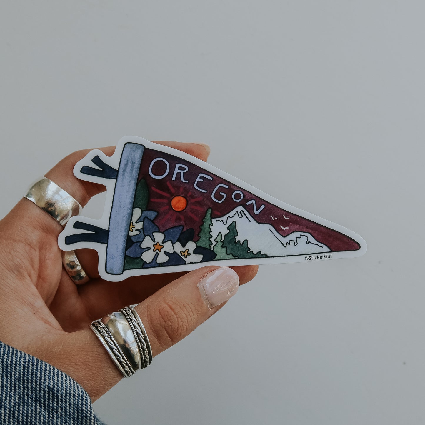 Oregon Purple Flag Sticker