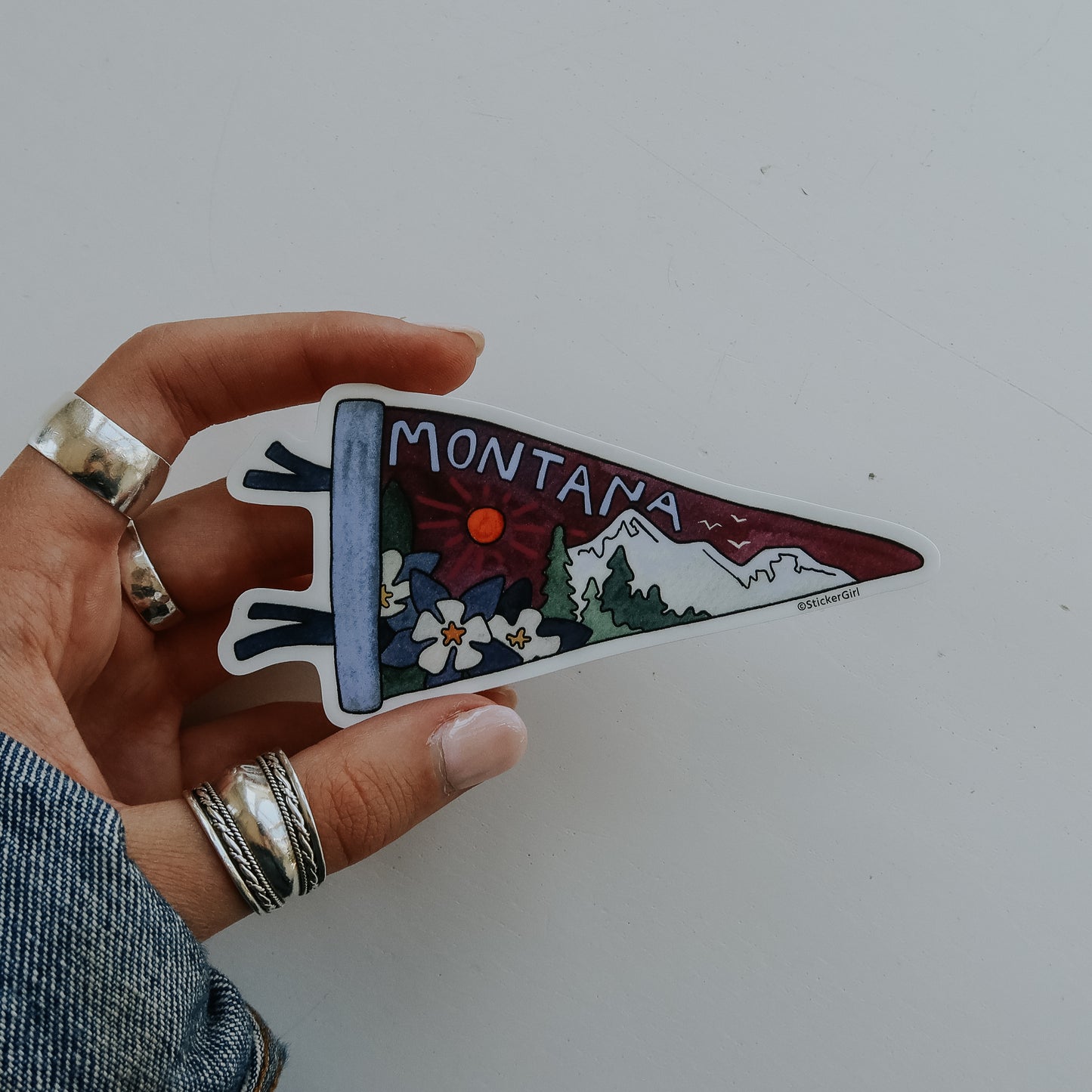 Montana Purple Flag Sticker