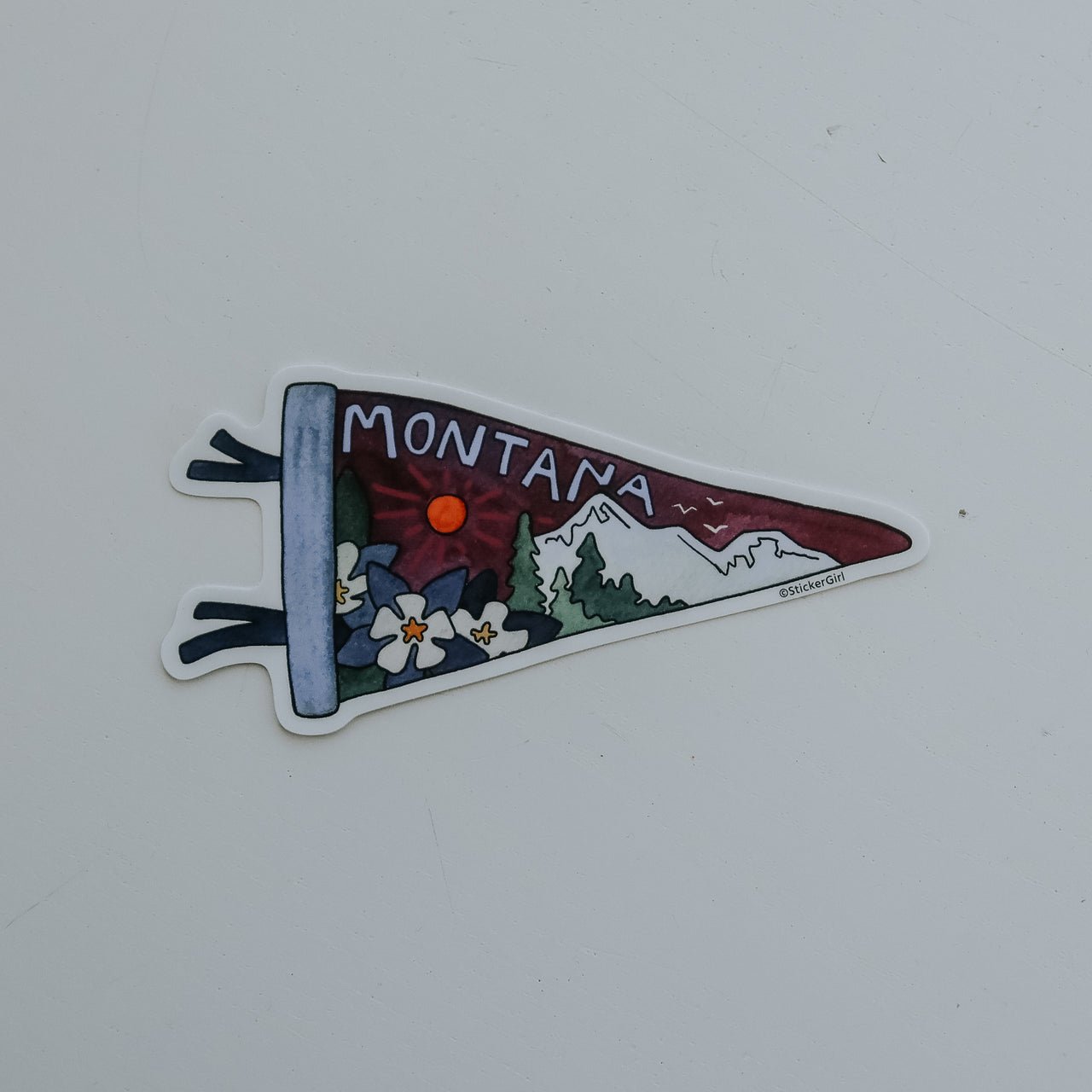 Montana Purple Flag Sticker