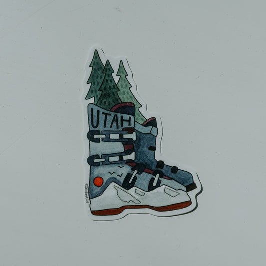 Utah Ski Shoes Sticker