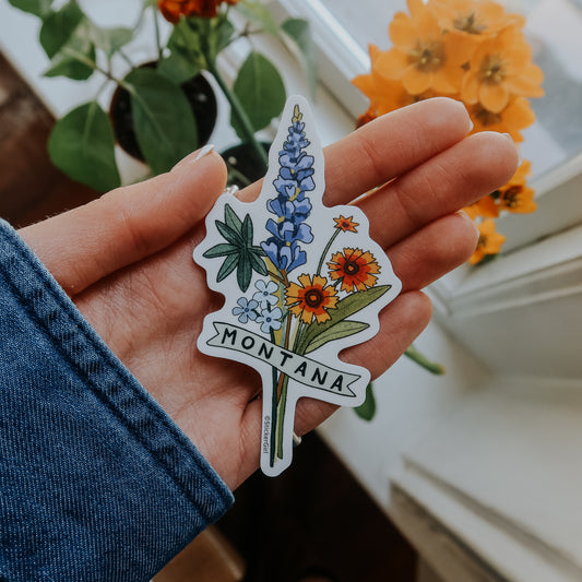 Montana Flower Bunch Vinyl Sticker