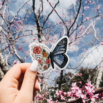 Flower Butterfly Sticker