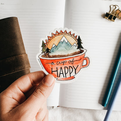 Cup of Happy Sticker