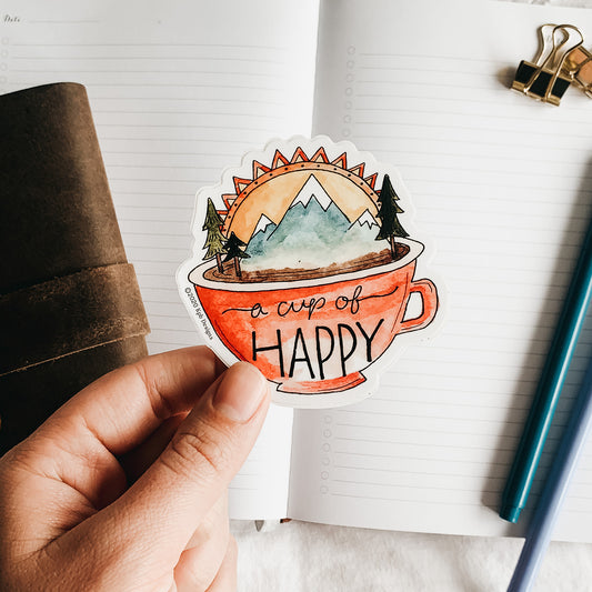 Cup of Happy Sticker