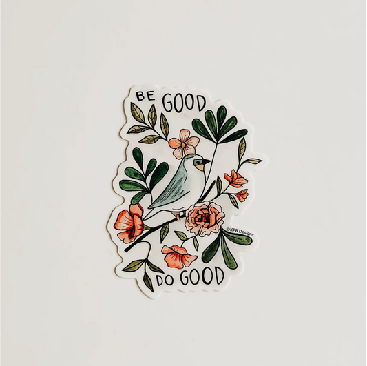 Bird & Flowers Sticker