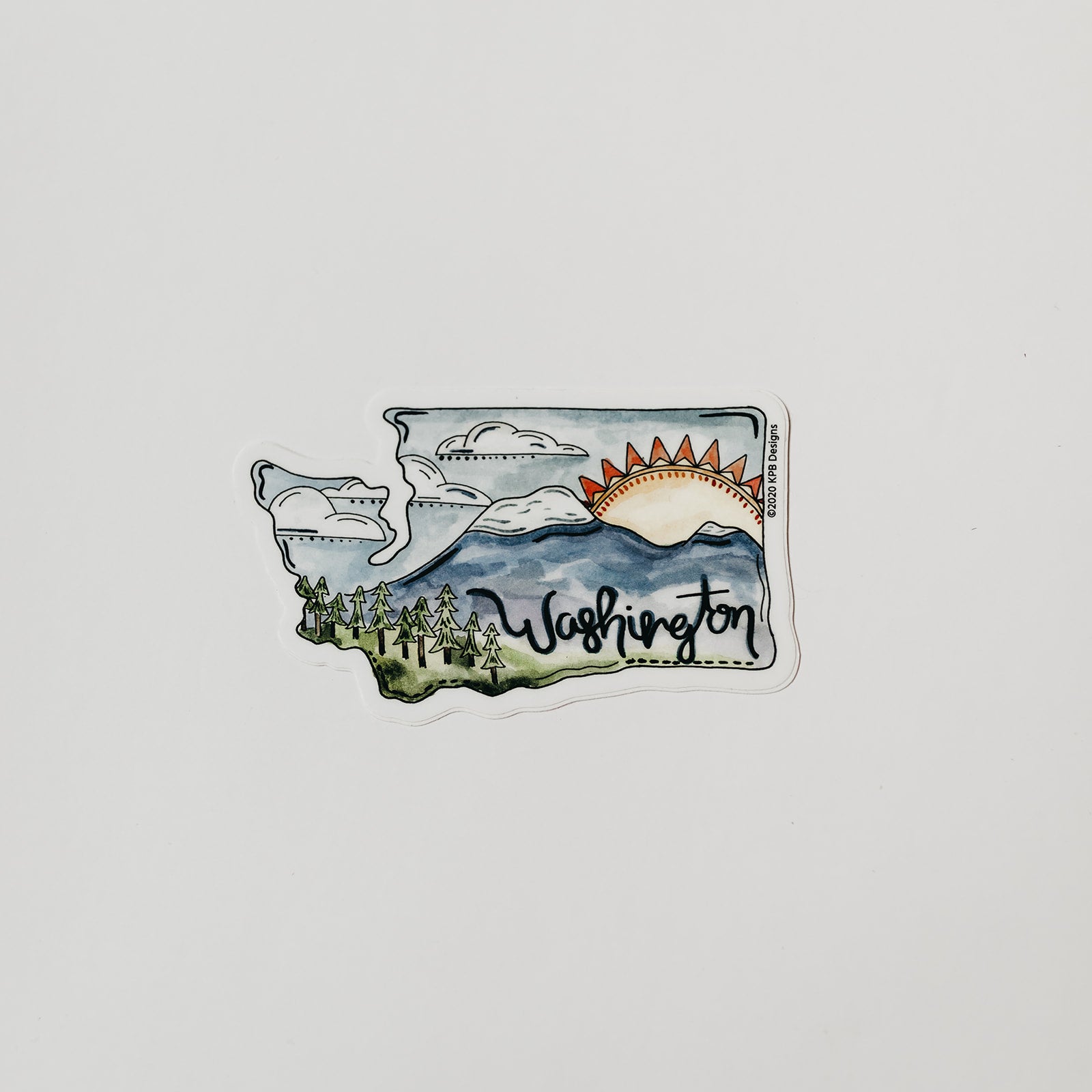WA Mtns Sticker – Sticker Girl